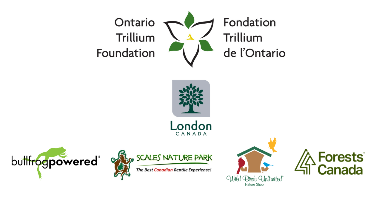 Presenting Sponsor Ontario Trillium Foundation. Prairie Sponsor City of London. River Sponsors Bullfrog Power, Scales Nature Park, Wild Birds Unlimited, Forests Canada